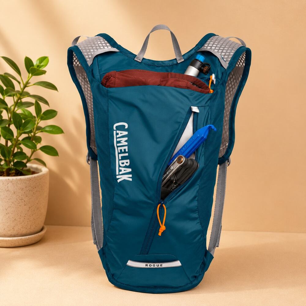 NWT CamelBak Rogue Light 7 Hydration Backpack Blue w/ Crux Reservoir SIZE  7